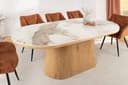 riess-ambiente Esstisch UNIQUE oval weiß Keramik Eiche Säulenfuß Bild 2