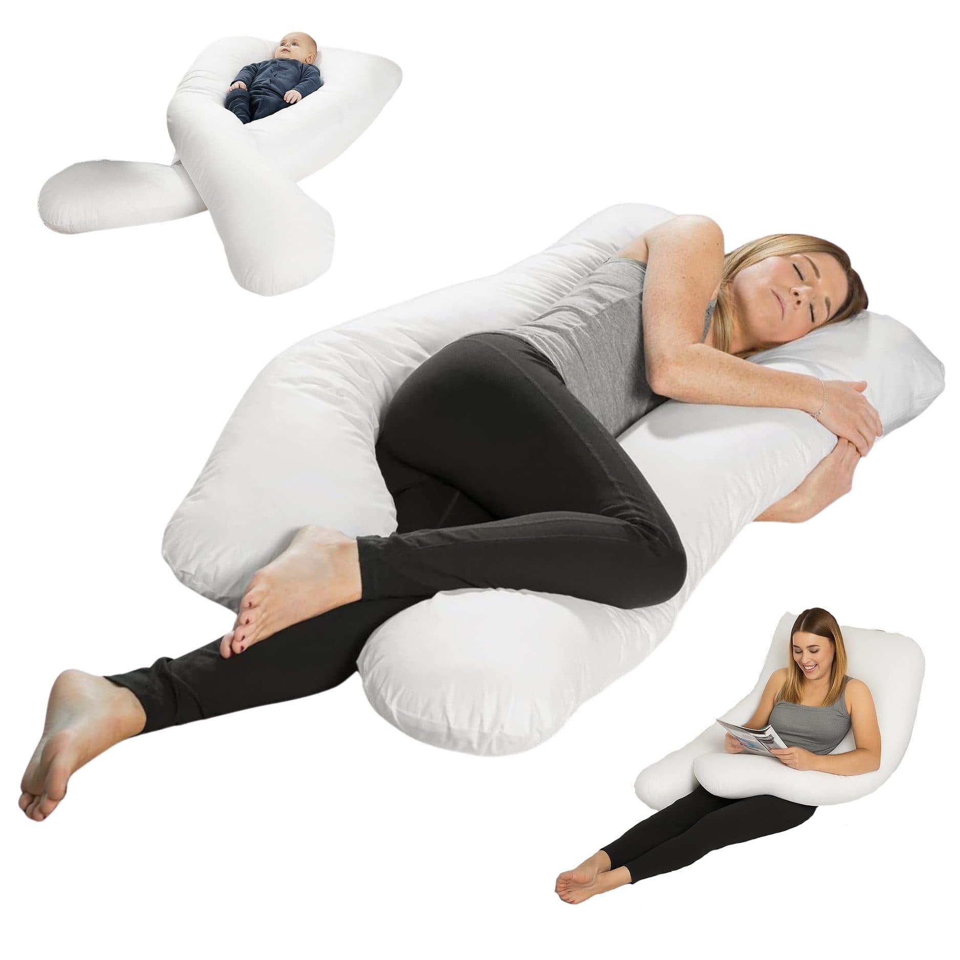 sleepling Stillkissen Bodypillow Weiß - Vielseitig nutzbar - Bild 2