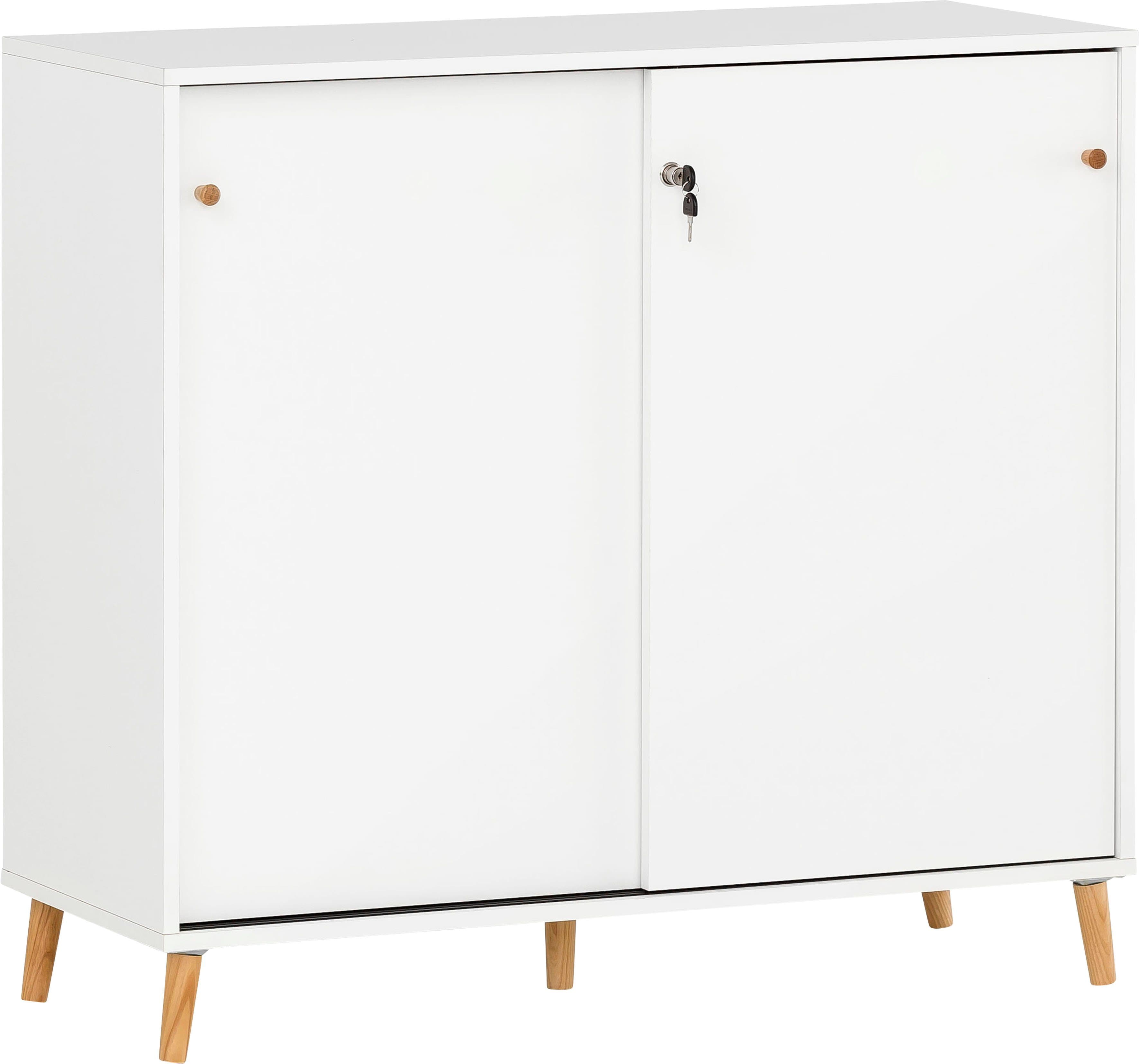 SCHILDMEYER Aktenschrank Serie 500 Weiß mit Schiebetüren - Bild 2