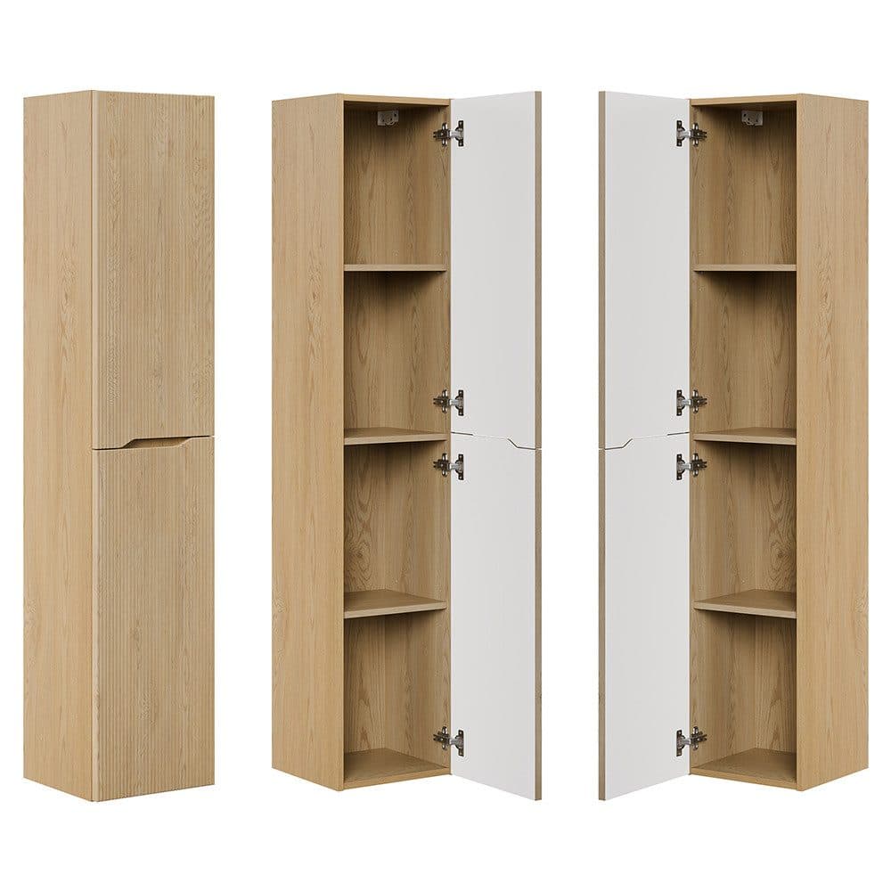 Lomadox Hochschrank NARPIO-56 Eiche Modern Grifflos - Bild 2