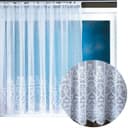 Arsvita Vorhang Kräuselband Transparent Weiß Übergardine Spitzenoptik Bild 2