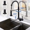HOMELODY Küchenarmatur Vorfenster Wasserhahn 360° Drehbar Edelstahl Bild 2