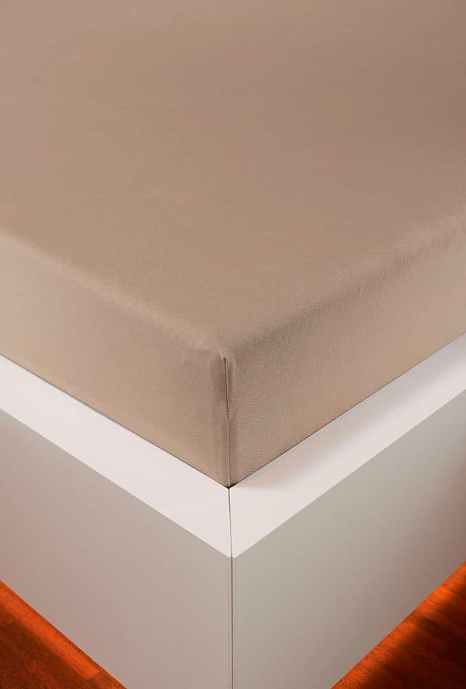 Spannbettlaken BELLANA Jersey-Elasthan Aqua Beige - Bild 2