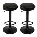 GarveeMore Barhocker Set 2-tlg. Verstellbar Schwarz Leder Bild 2