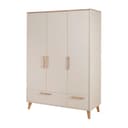 roba® Kleiderschrank Jil 3-türig mit Schubladen Soft-Close Massivholzgriffe Bild 2