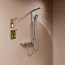 HOROW Duschsystem mit Thermostatarmatur Grau Regendusche Set Bild 2