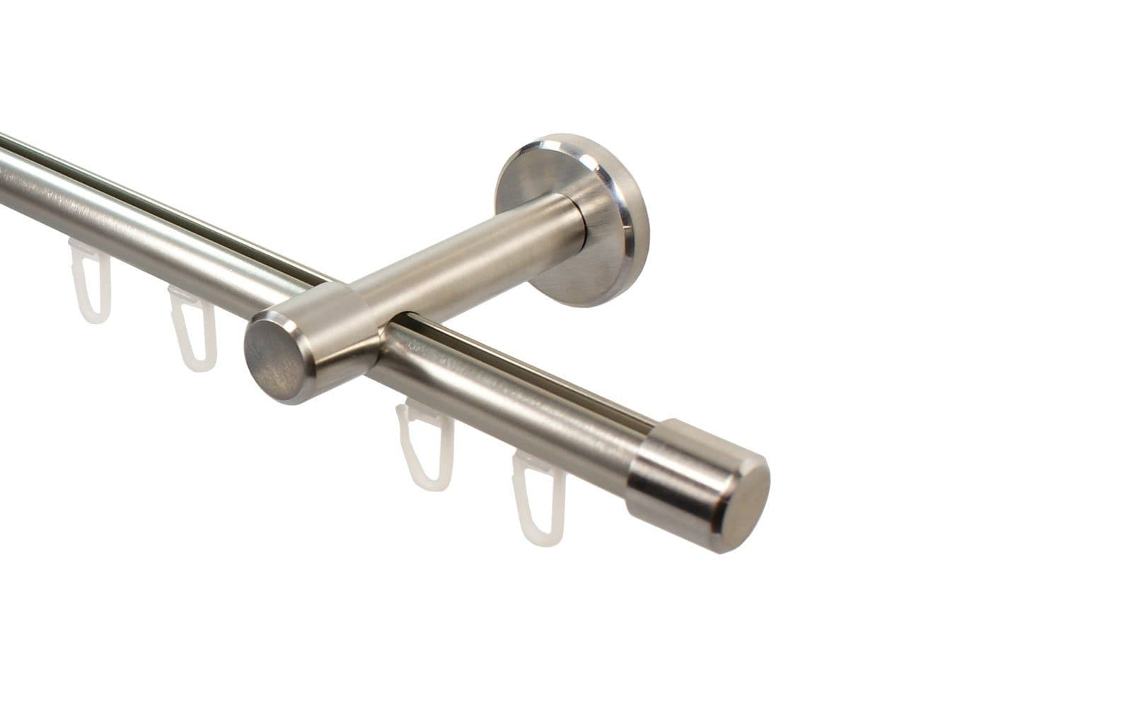 iso-design Gardinenstange Innenlauf 16 mm Edelstahloptik Aluminium - Bild 2