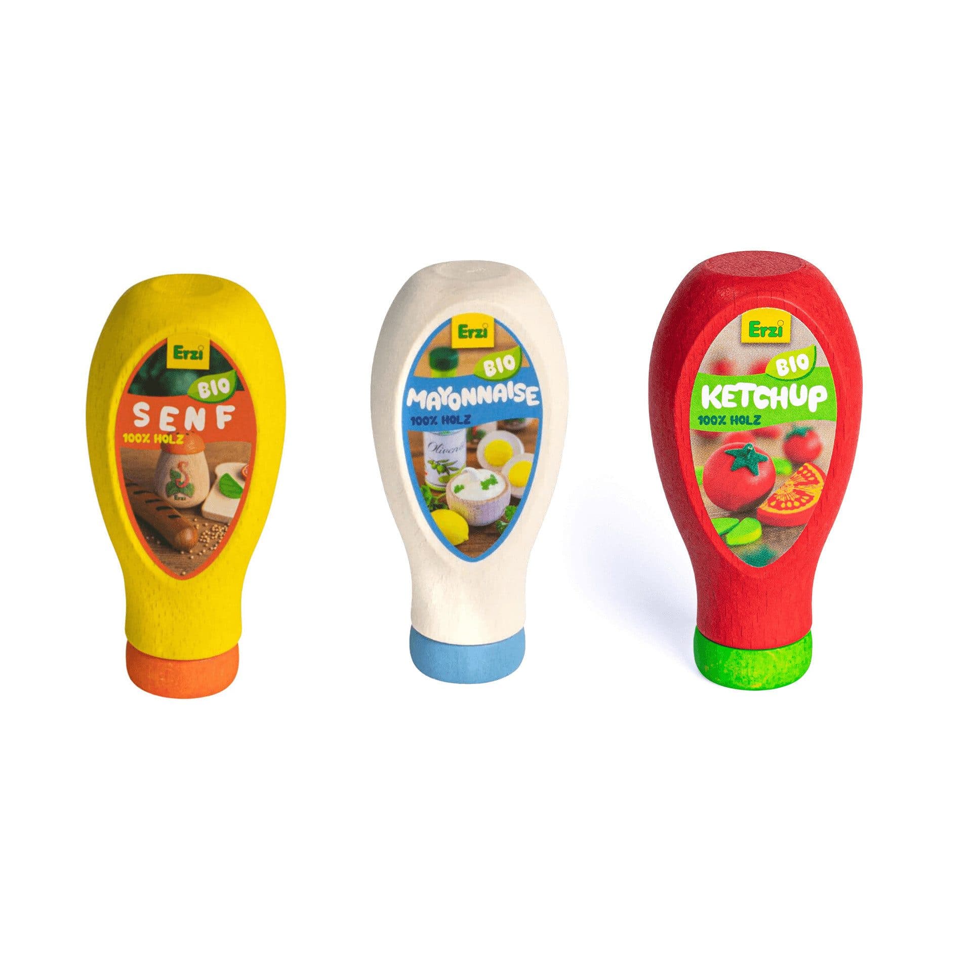 Erzi® Kaufladensortiment Zubehör-Set Saucen Holz Bunt
