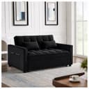 HTI-Living 2-Sitzer Schlafsofa Schwarz mit verstellbarer Rückenlehne Bild 2