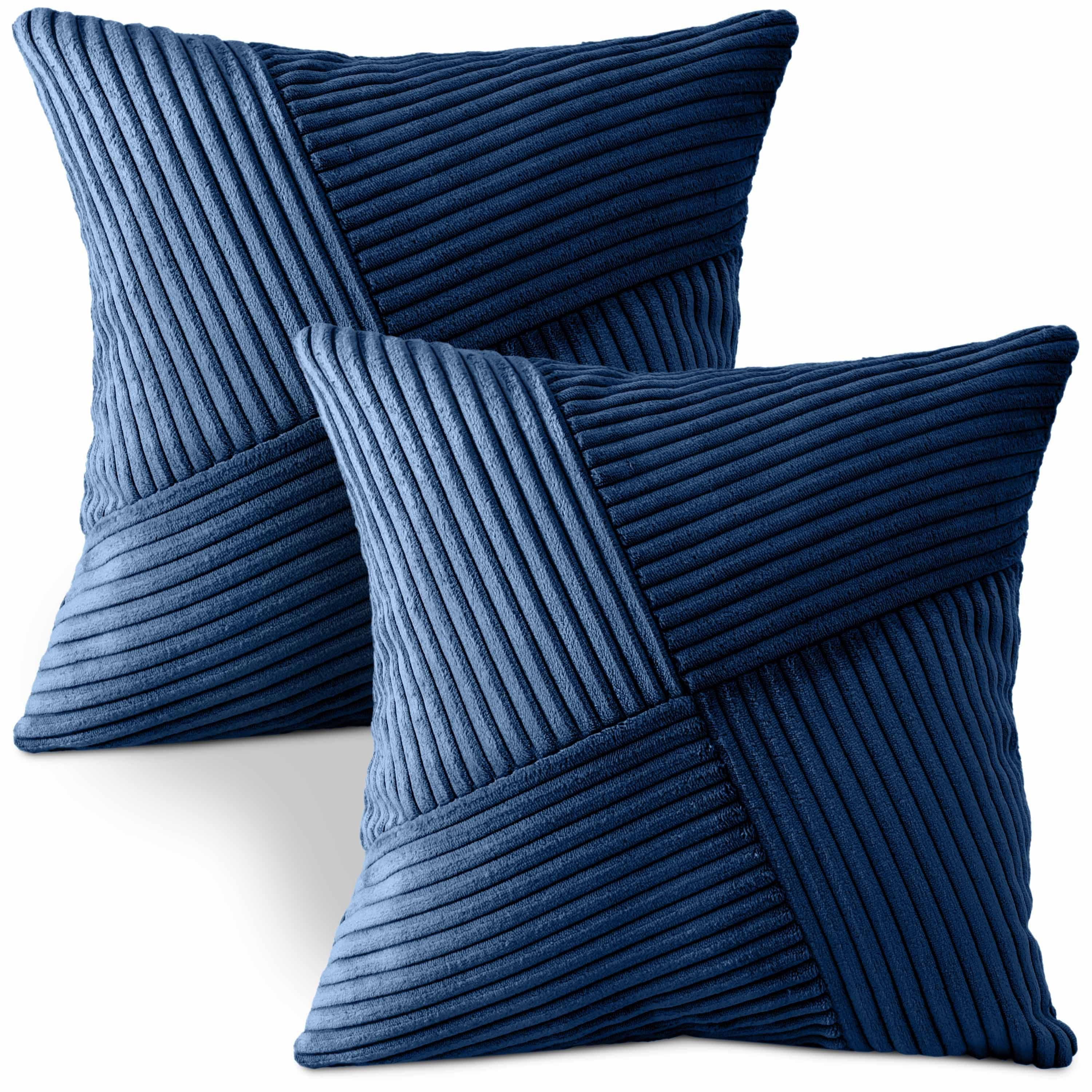 Amilian Kissenbezüge 2er Set 40x40 cm Modern Blau - Bild 2