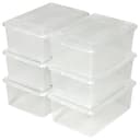 tectake® 6er-Set Schuhbox Transparent Mit Deckel Stapelbar Bild 2