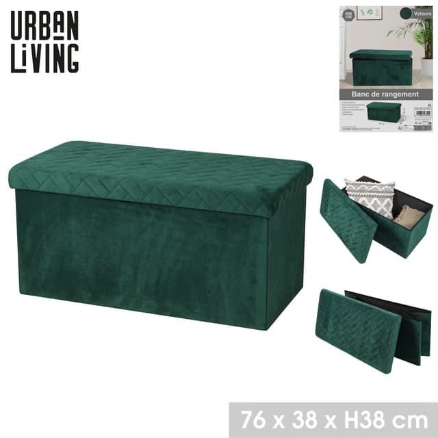Urban Living Truhenbank: Faltbare Sitzbank mit Aufbewahrungsbox und Polster