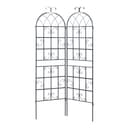 casa.pro Rankgitter 2er Set Schwarz Metall Bild 2