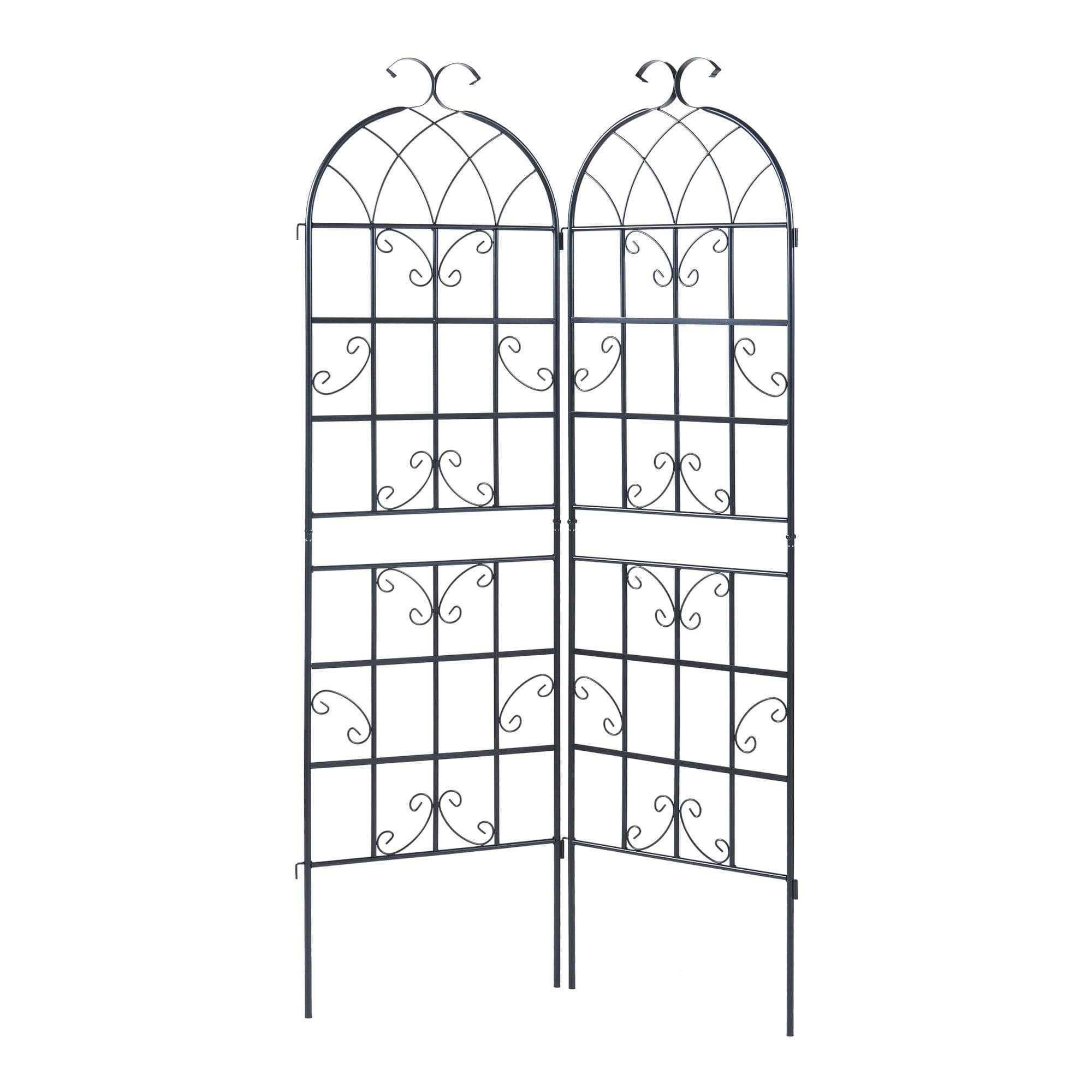 casa.pro Rankgitter 2er Set Schwarz Metall - Bild 2