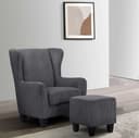 Home Affaire Ohrensessel Chilly mit Hocker Anthrazit Bild 2