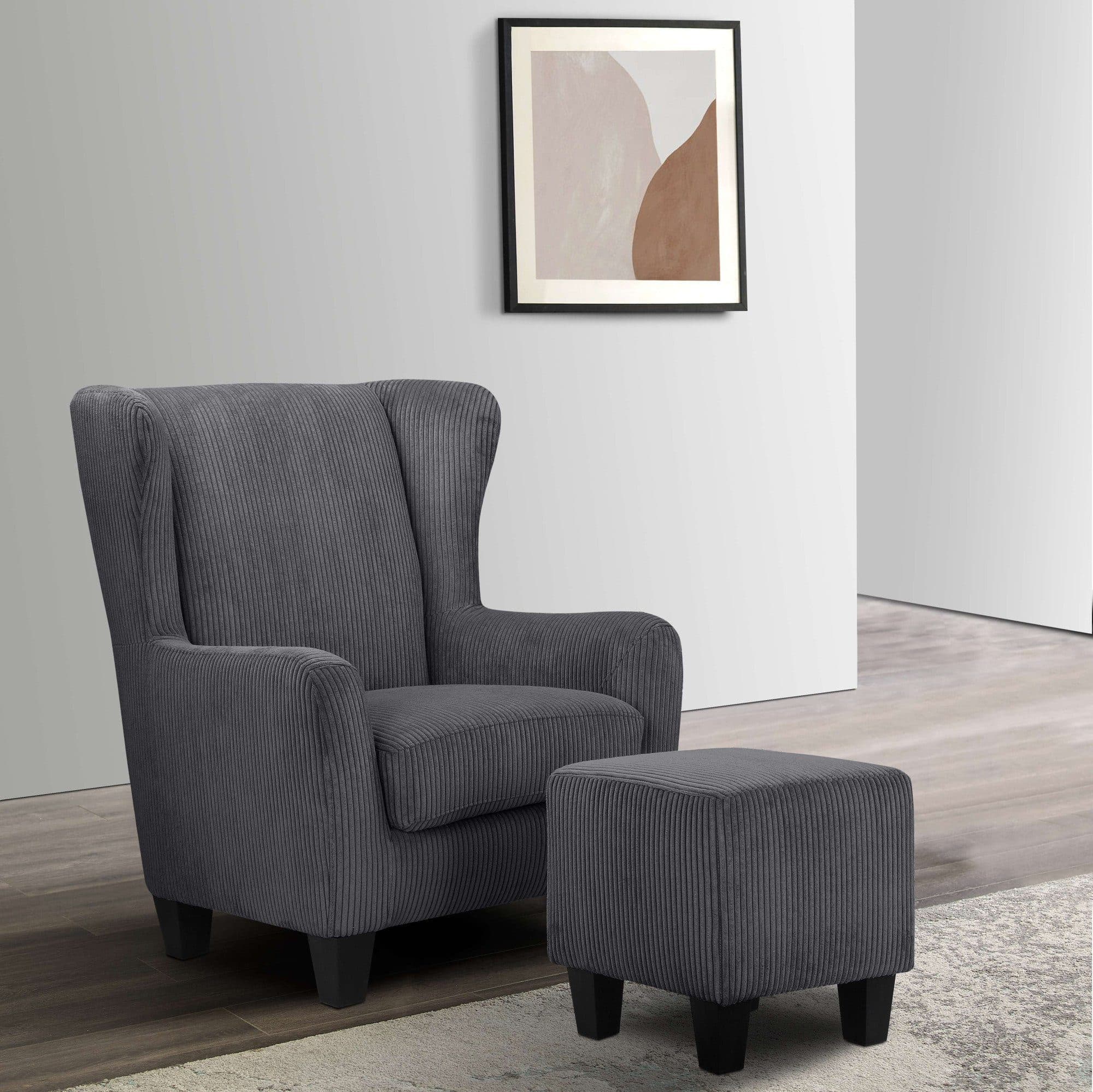 Home Affaire Ohrensessel Chilly mit Hocker Anthrazit - Bild 2