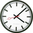 EUROTIME Funkwanduhr 59530 Bahnhofsdesign Schwarz/Silber Bild 2
