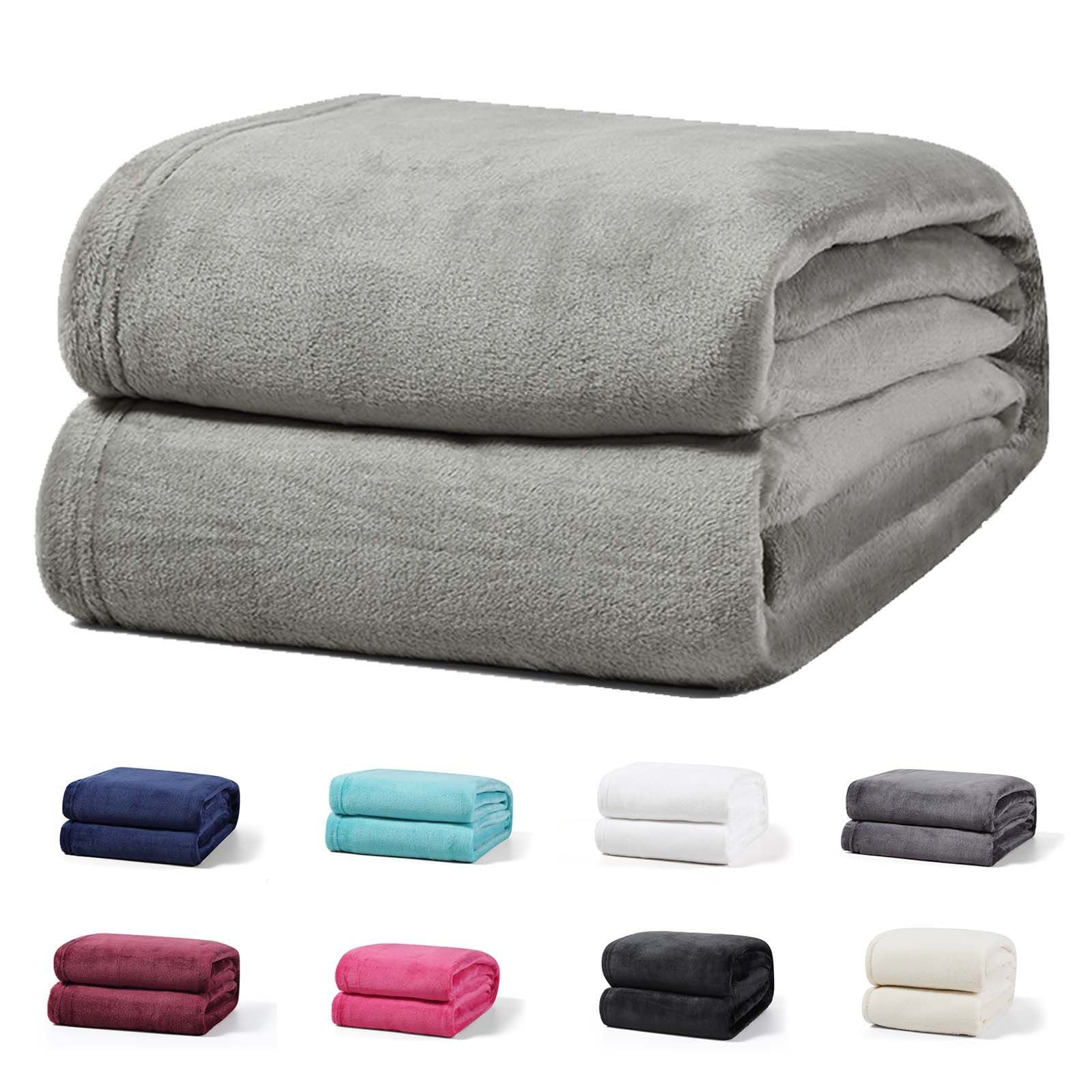 Buymax Wohndecke Luxury Kuscheldecke Fleece Grau
