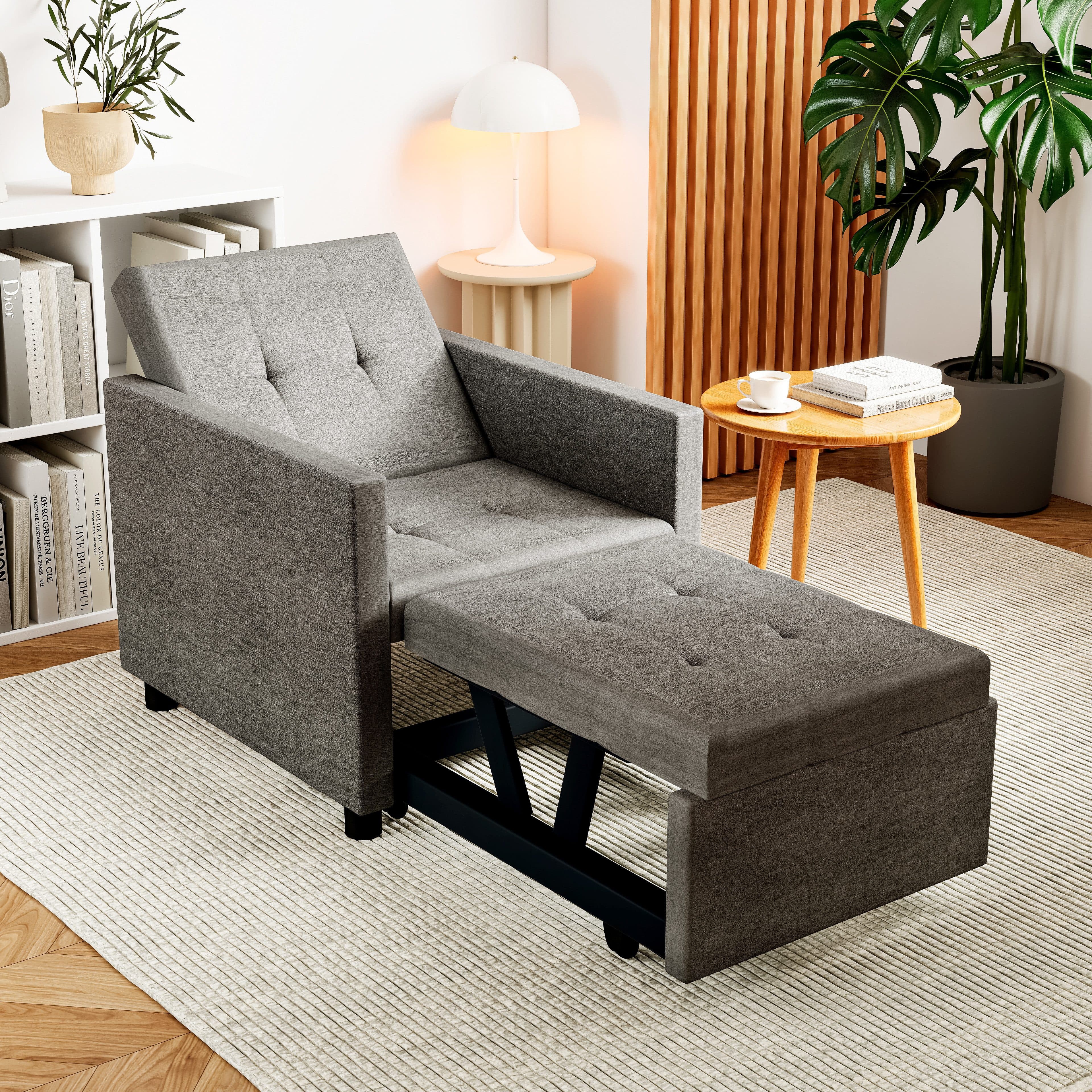 oyajia Schlafsofa Relaxsessel mit Liegefunktion, Sofabett, verstellbare Rückenlehne - Bild 2