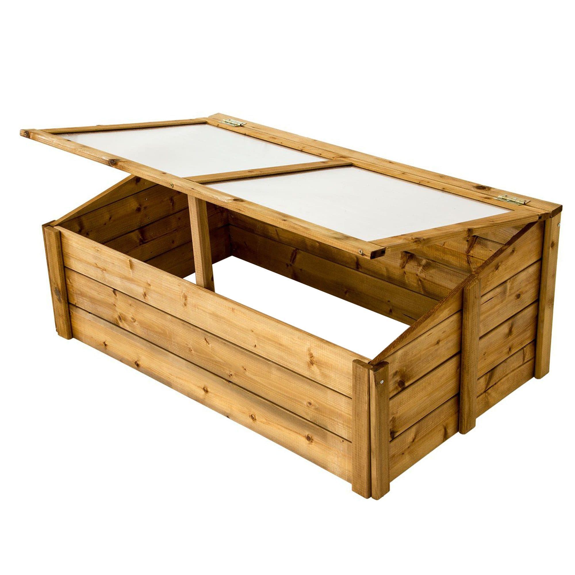 NATIV Frühbeet aus Holz Kiefer/Fichte mit Polykarbonatdach - Bild 2