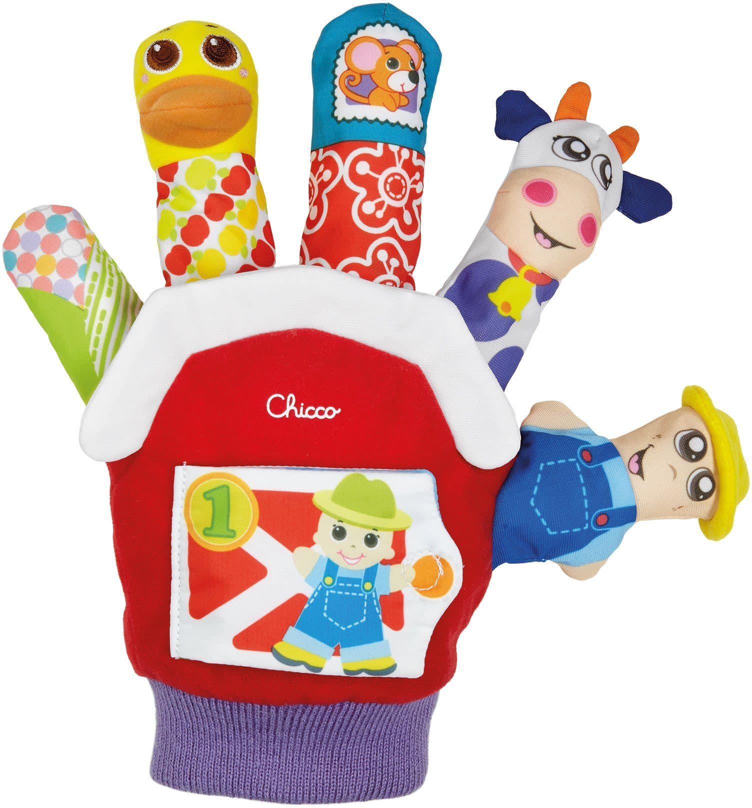 Chicco Fingerpuppe Spielhandschuh Bunt Farm - Bild 2