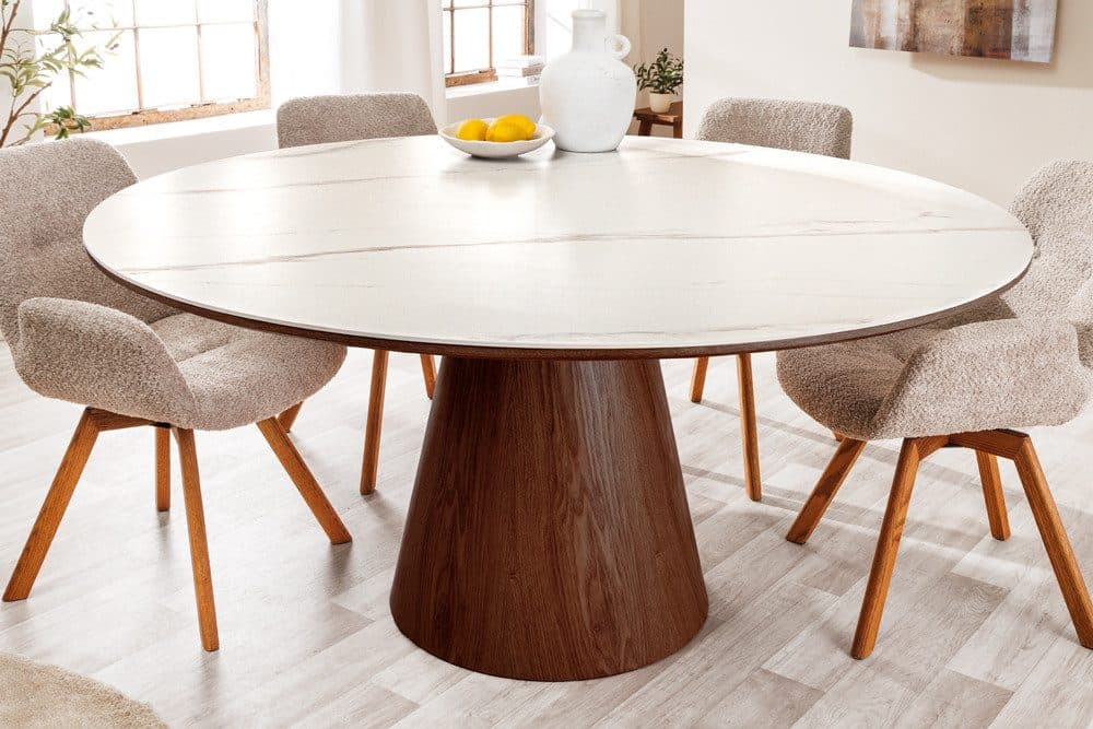 riess-ambiente Esstisch UNIQUE Weiß Braun Walnuss - Bild 2