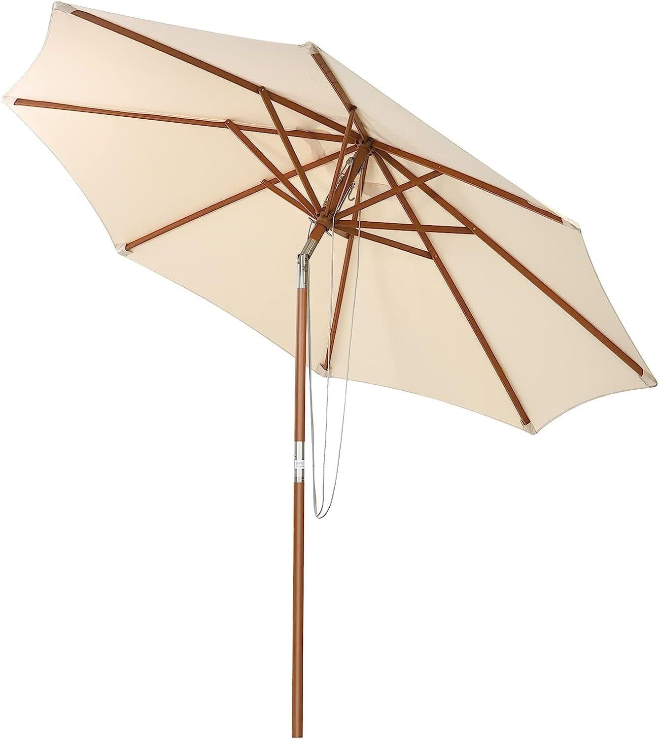 KOMFOTTEU Sonnenschirm Beige 270cm mit Neigefunktion - Bild 2