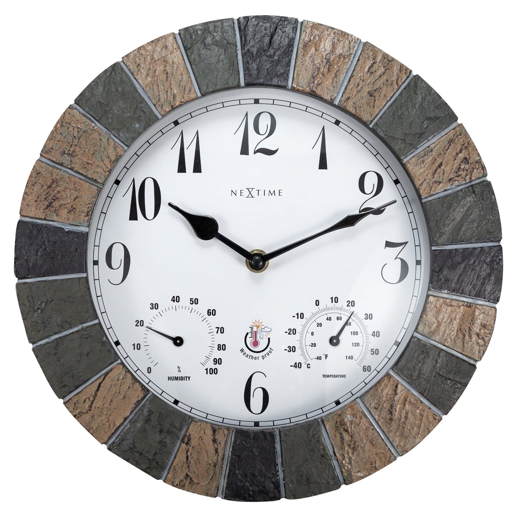 NEXTIME Wanduhr 4311 Wetterfeste Uhr aus Stein - Bild 2