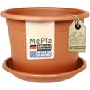MePla Blumentopf Cylindro Set mit Untersetzer Terrakotta Kunststoff Bild 2