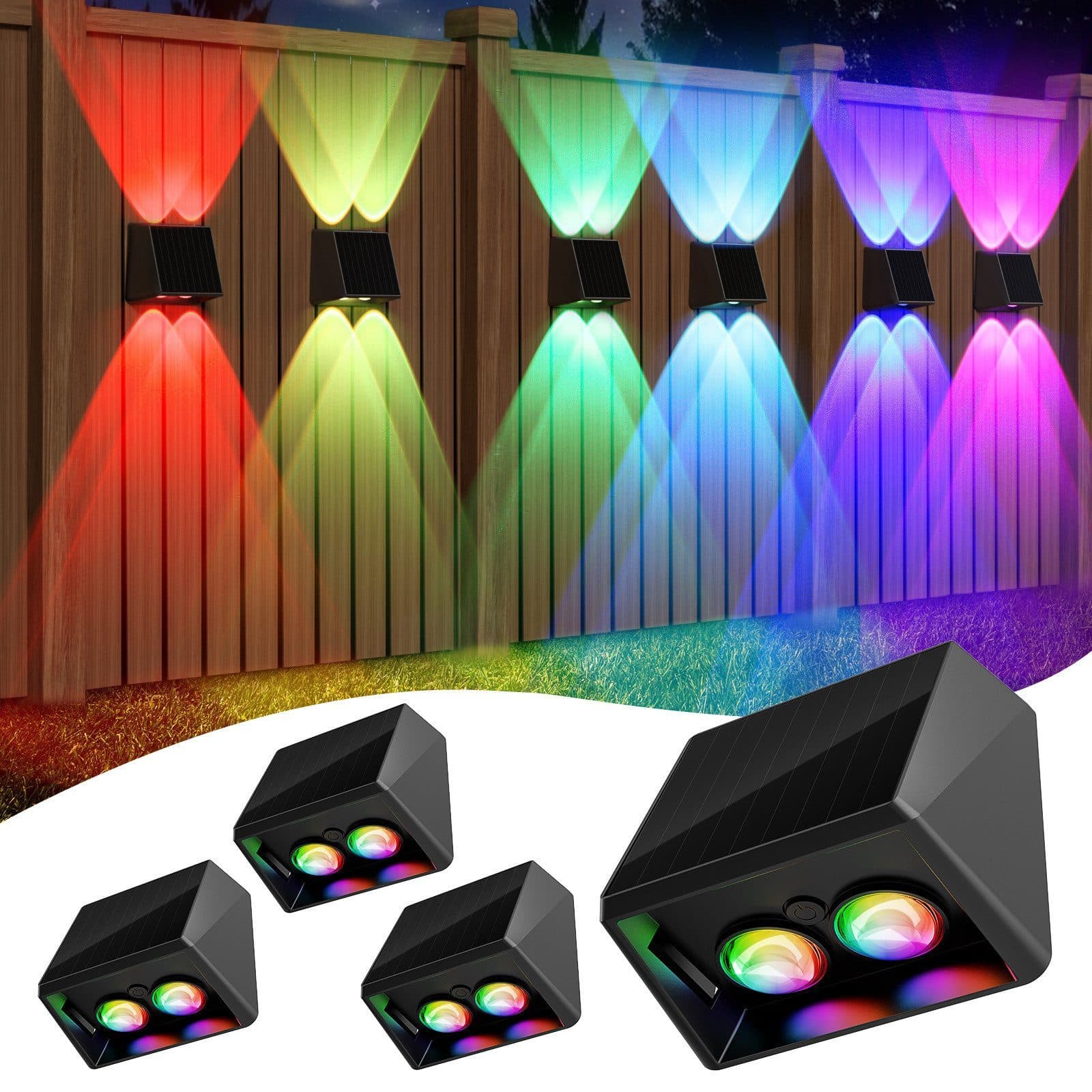 Quntis LED Solarleuchte 2/4/8 Stück Warmweiß/Bunt Gartenleuchten - Bild 2