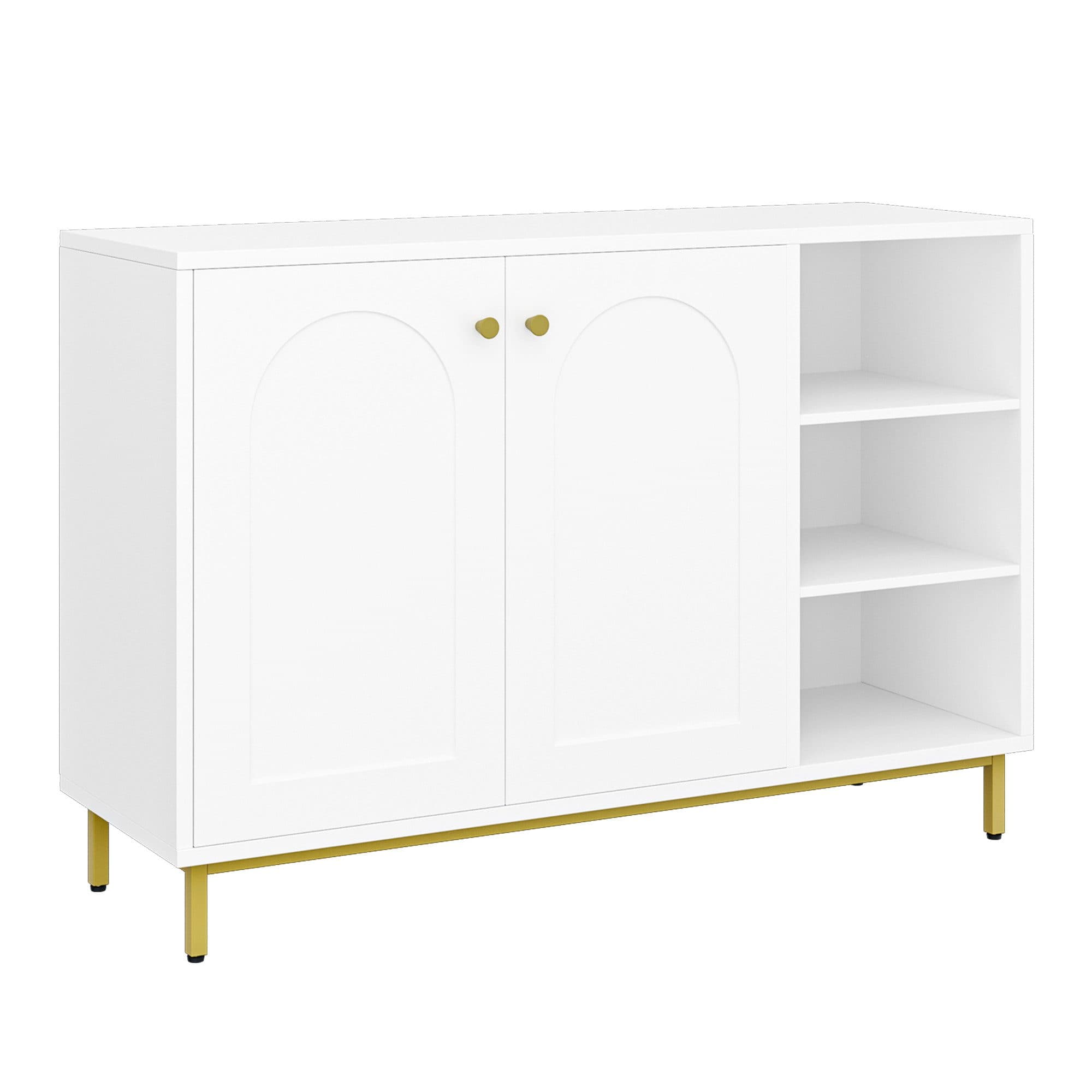 HZUANERI Badezimmerschrank Weiß mit 2 Türen und verstellbarem Regal - Bild 2
