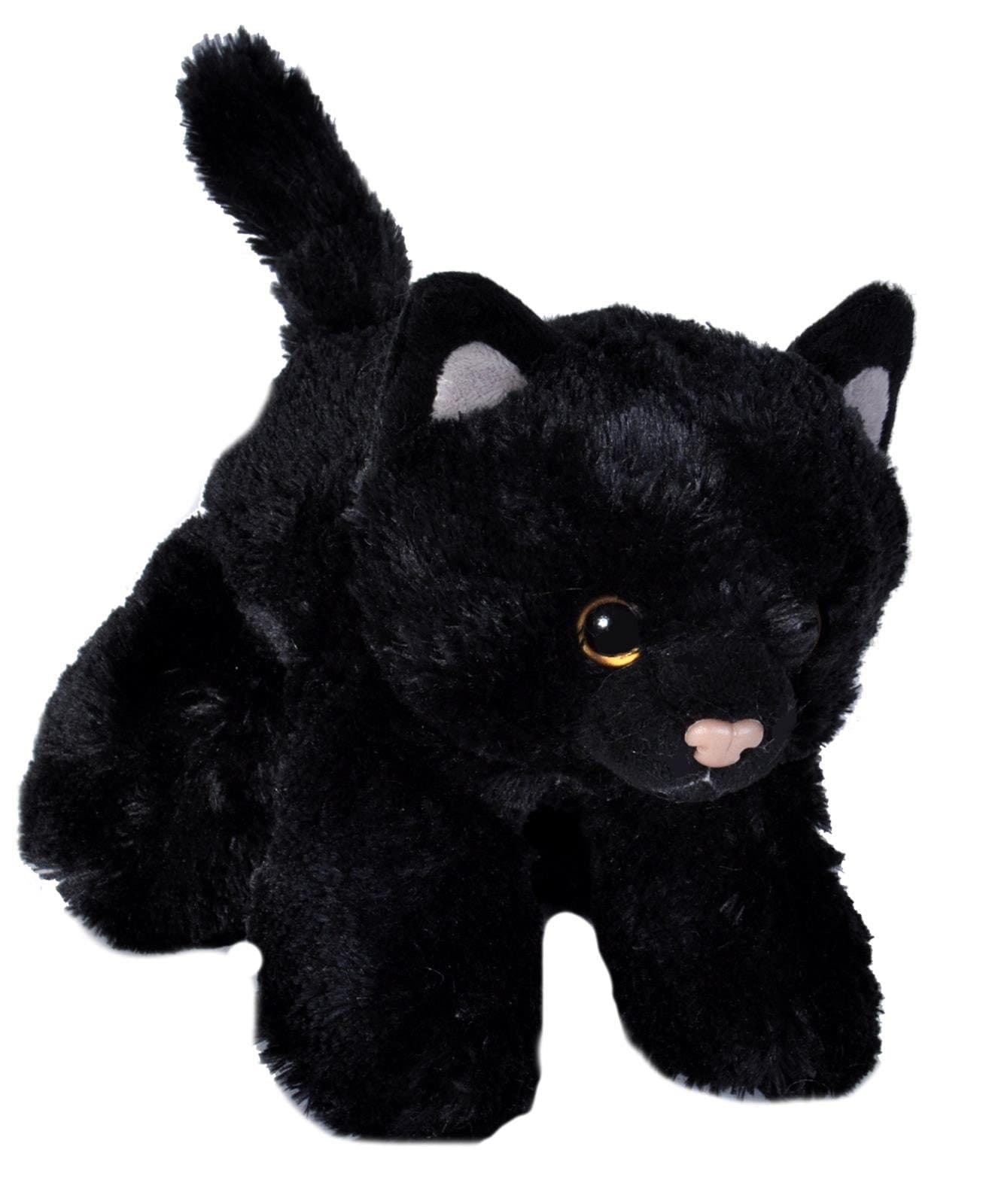 WILD REPUBLIC Kuscheltier Katze Schwarz 15 cm Stoffkatze Plüschtier
