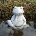 gartendekoparadies.de Gartenfigur Flips Frosch Stein Grau Bild 2