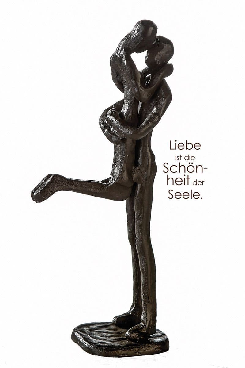 Gilde Skulptur Kissing Eisen brüniert Romantisch - Bild 2