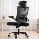 Marsail Bürostuhl Ergonomisch mit Verstellbarer Kopfstütze 3D Klappbaren Armlehnen Bild 2