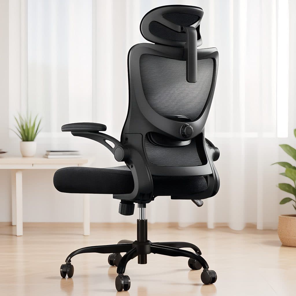 Marsail Bürostuhl Ergonomisch mit Verstellbarer Kopfstütze 3D Klappbaren Armlehnen - Bild 2