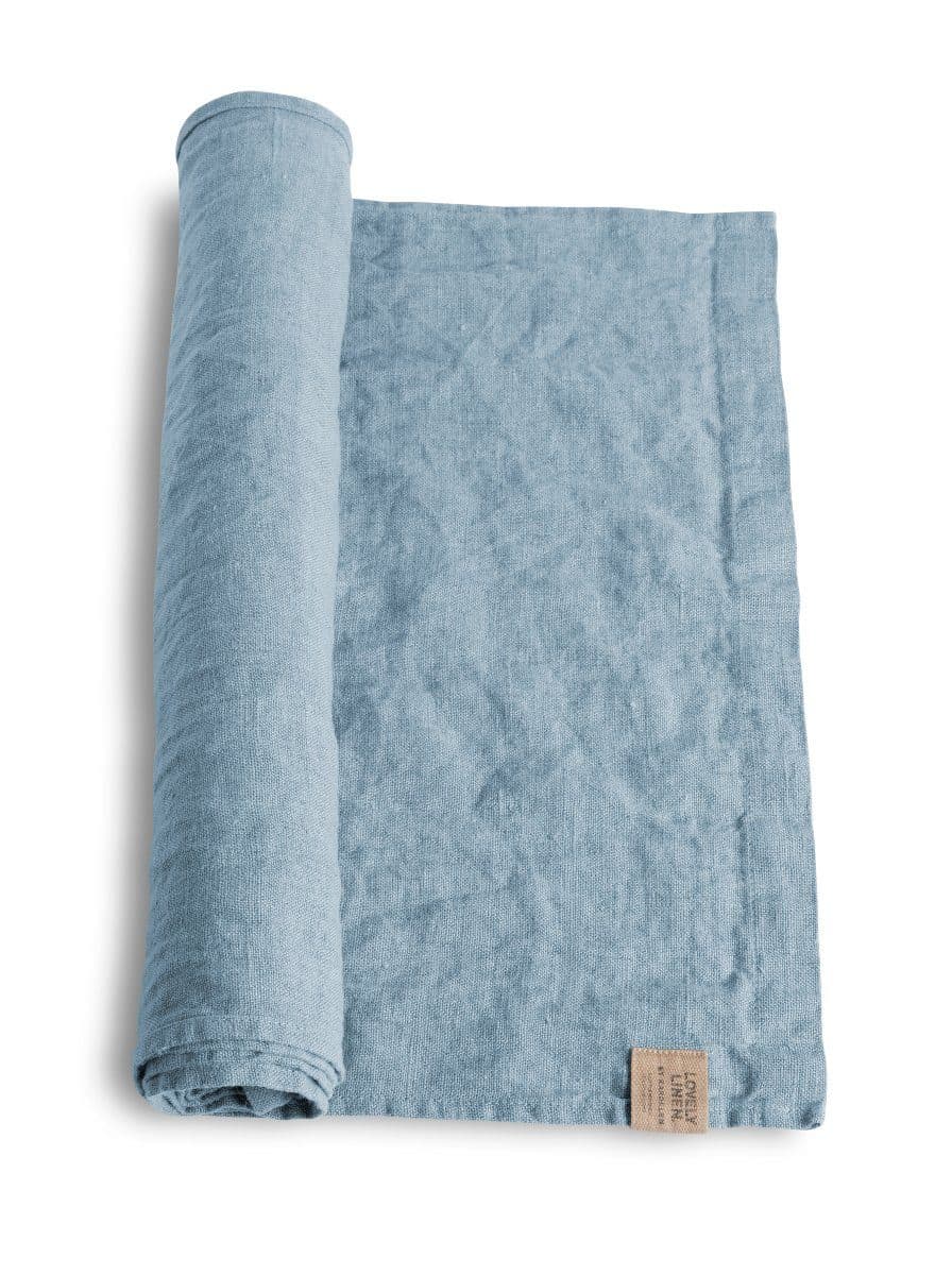 Lovely Linen Tischläufer Leinen Dusty Blue