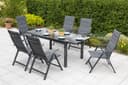 MERXX Garten-Essgruppe Taviano mit Ausziehtisch und 6 Kappsessel Bild 2