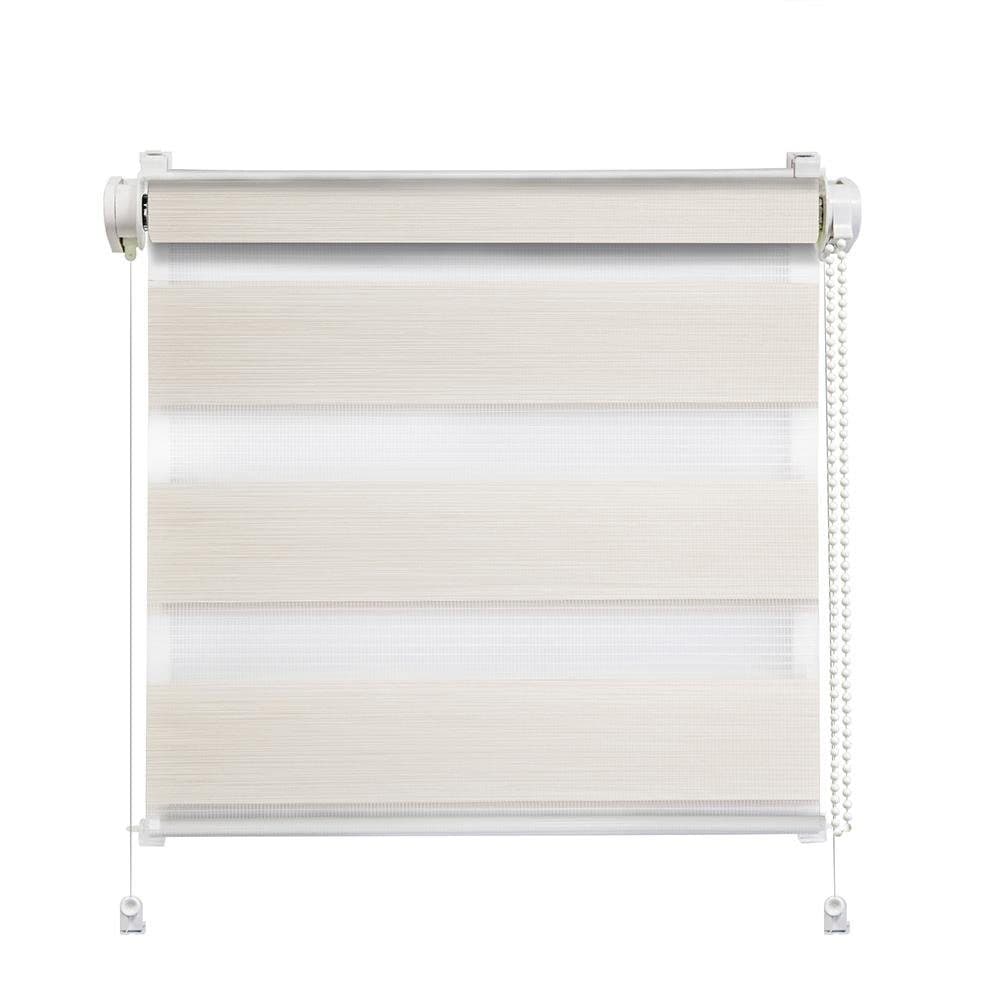 Clever-Kauf-24 Doppelrollo Klemmfix 3 in 1 Beige Transparent - Bild 2