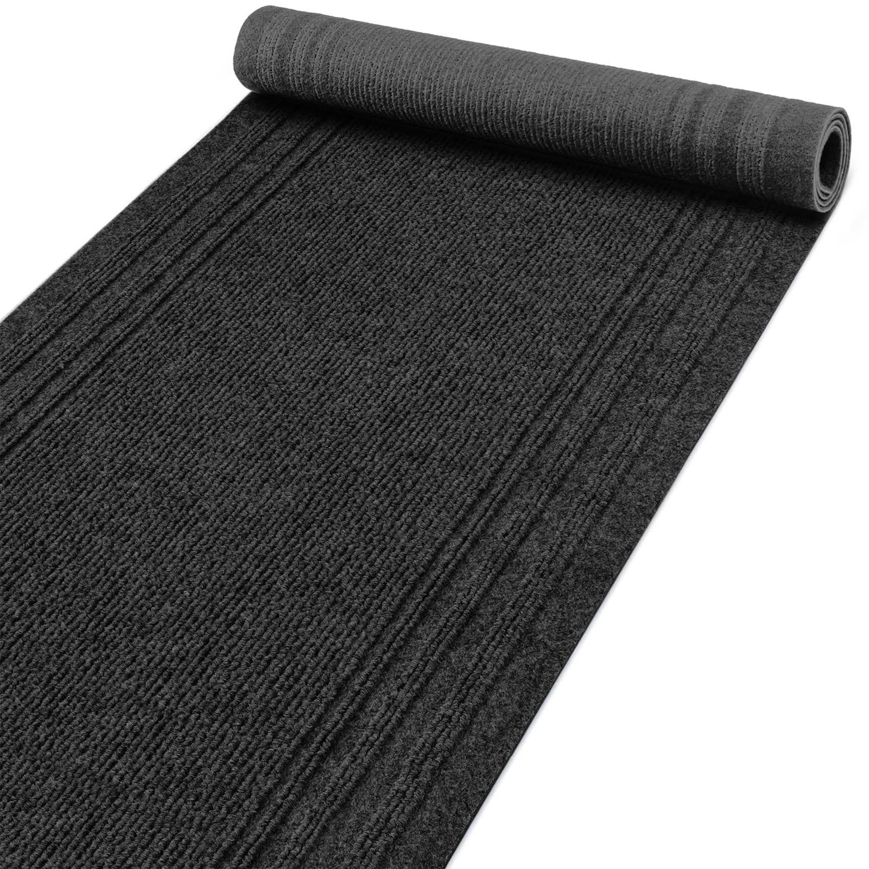 ANRO Läufer Teppich Schwarz Polypropylen Flurläufer - Bild 2
