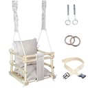 LuMali Babyschaukel 3in1 Naturholz mit Sicherheitsgurt Bild 2