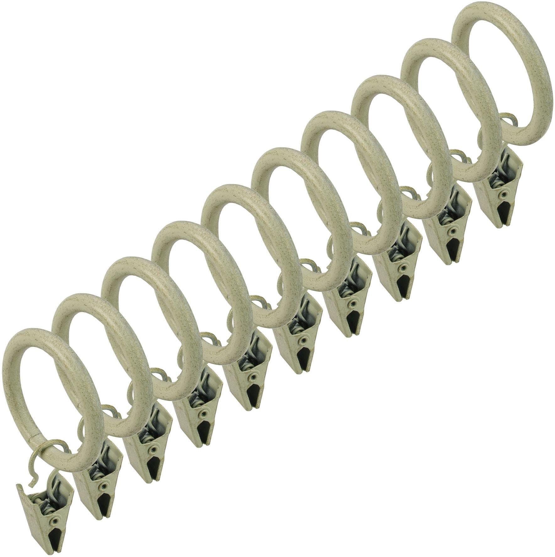 LIEDECO Gardinenring Gr. 1 Weiß/Gold Metall für 16mm Stangen - Bild 2
