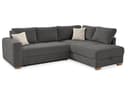 luma-home Ecksofa Dauerschlafer mit Bettkasten Cord Dunkelgrau Bild 2