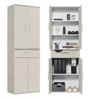 mokebo Mehrzweckschrank Der Praktische Büroschrank Flurschrank Apothekerschrank Aktenschrank Beige Grau Bild 2