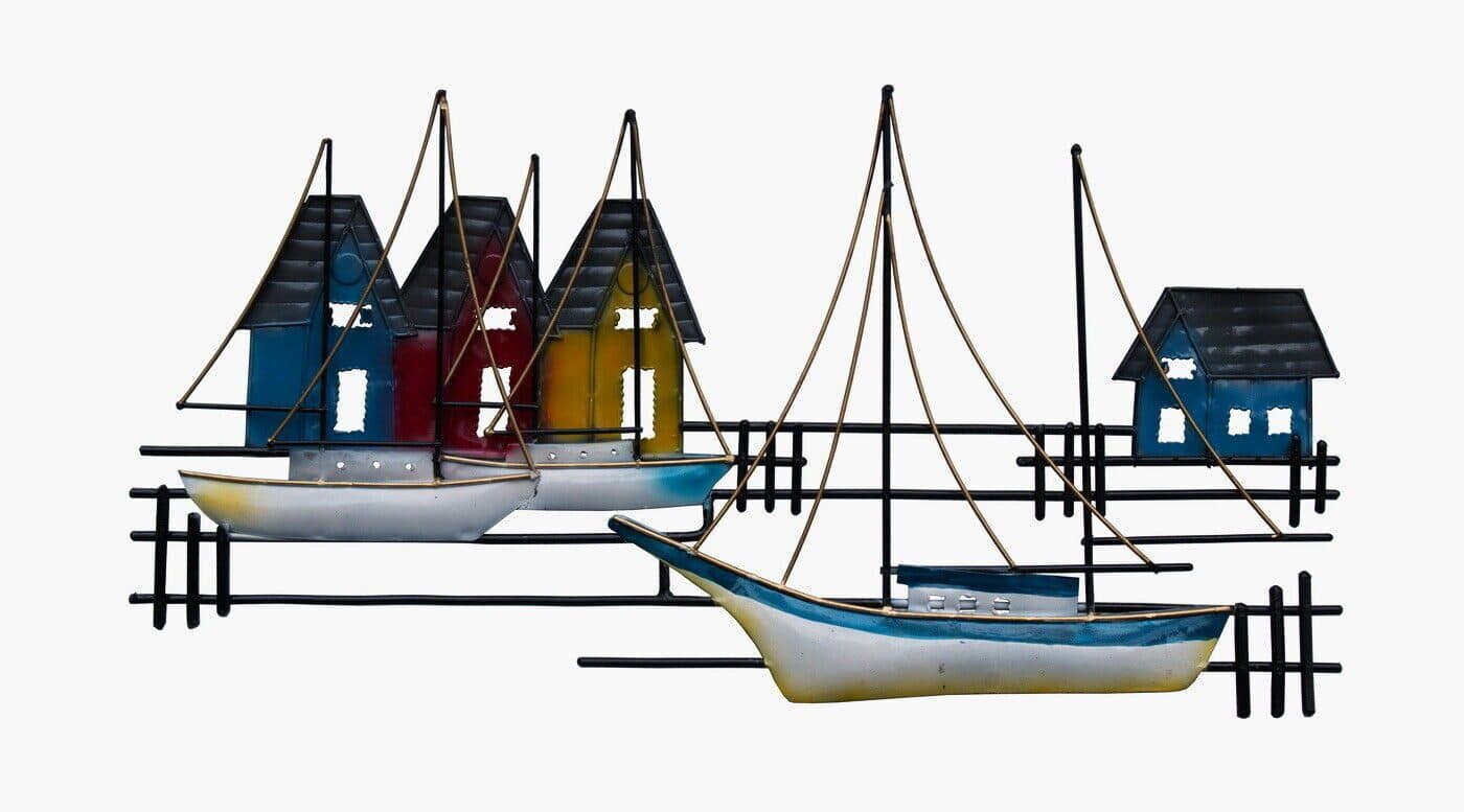Kaufhaus le petit Wanddekoobjekt Schiff aus Metall
