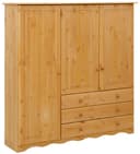 HOME AFFAIRE Wäscheschrank Minik Massivholz Beige Bild 2