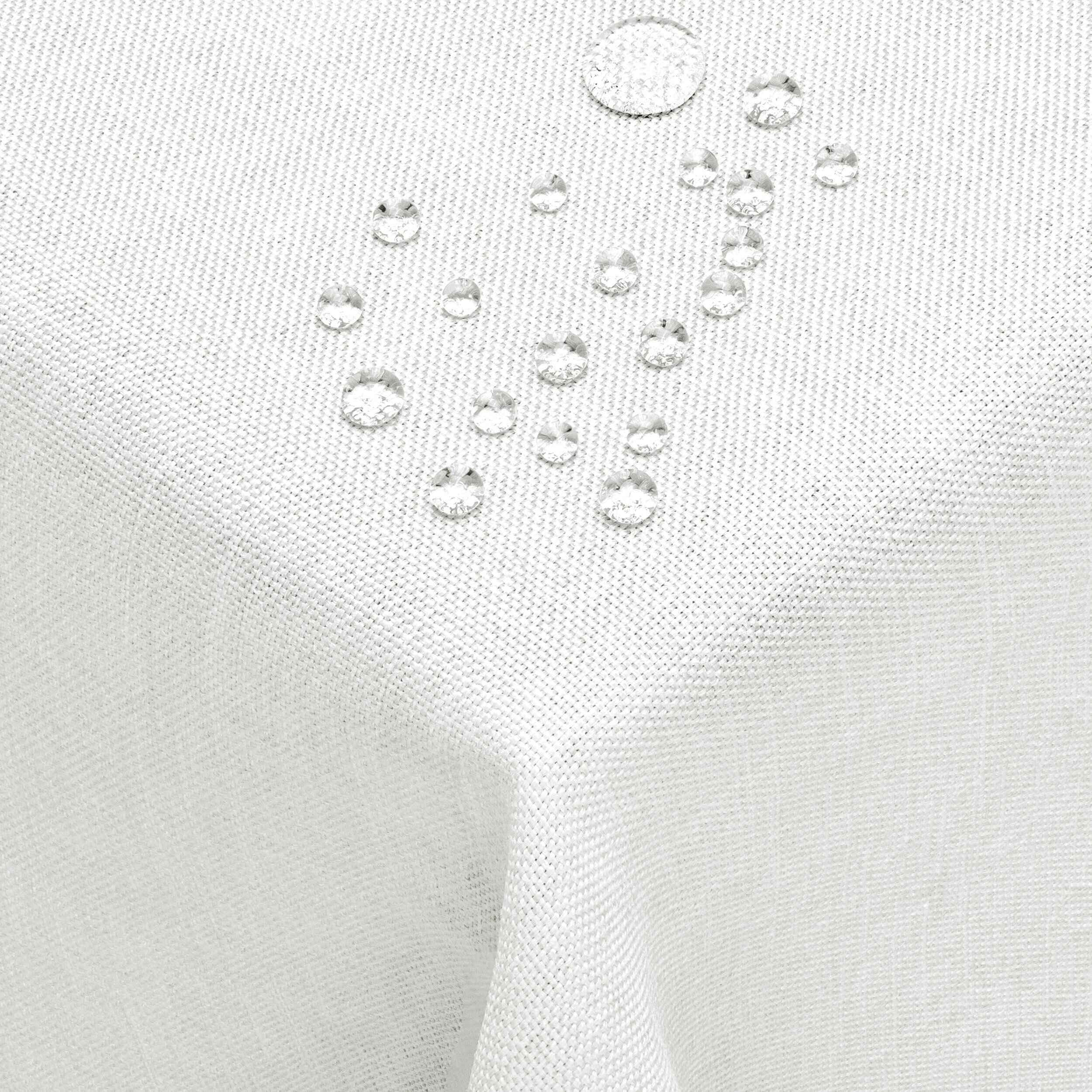 DecoHomeTextil Tischdecke Leinen Optik Weiss Abwaschbar Wasserabweisend - Bild 2