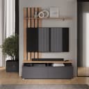 Vicco Wohnwand Harro Goldkraft Eiche/Anthrazit TV-Schrank Bild 2