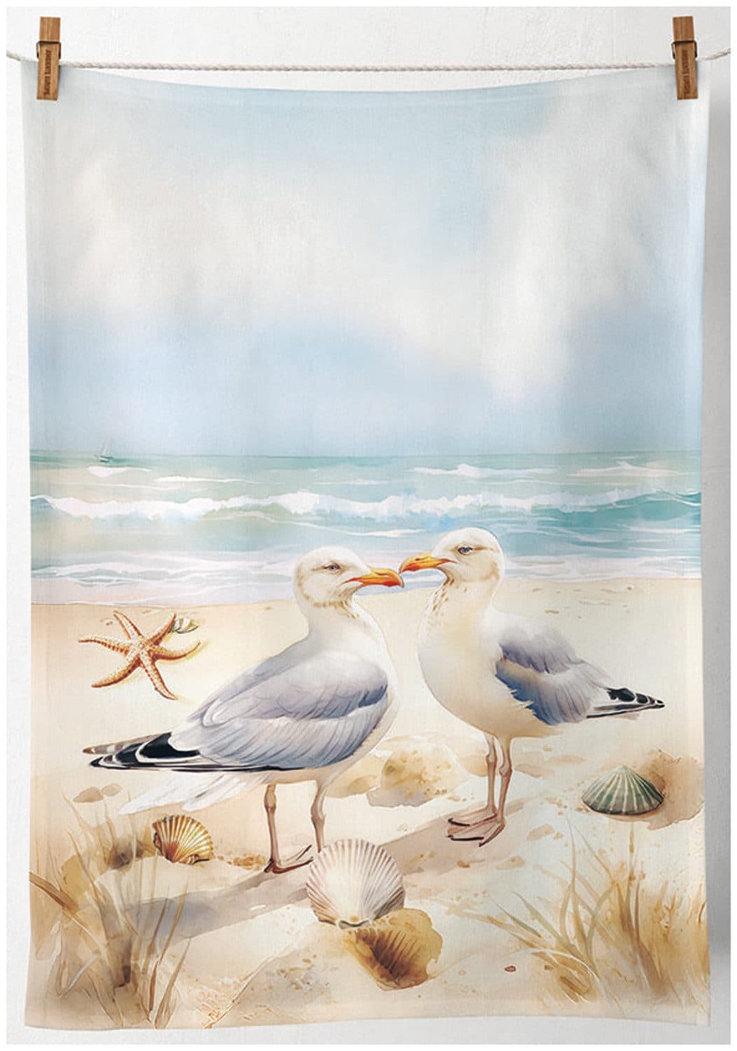 Ambiente® Geschirrtuch Seagulls Bunt 100% Baumwolle