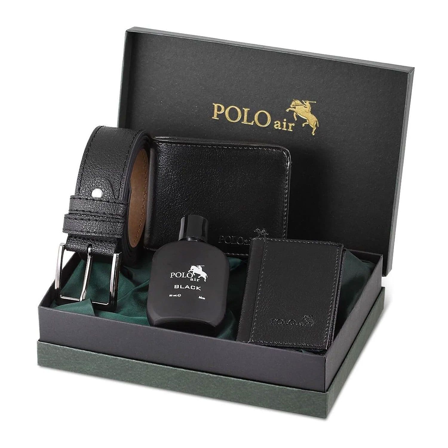 Jungengel Herrendiener Luxus Leder Geschenk Set 5-Teilig Gürtel, Parfüm, Geldbörse Herren - Bild 2